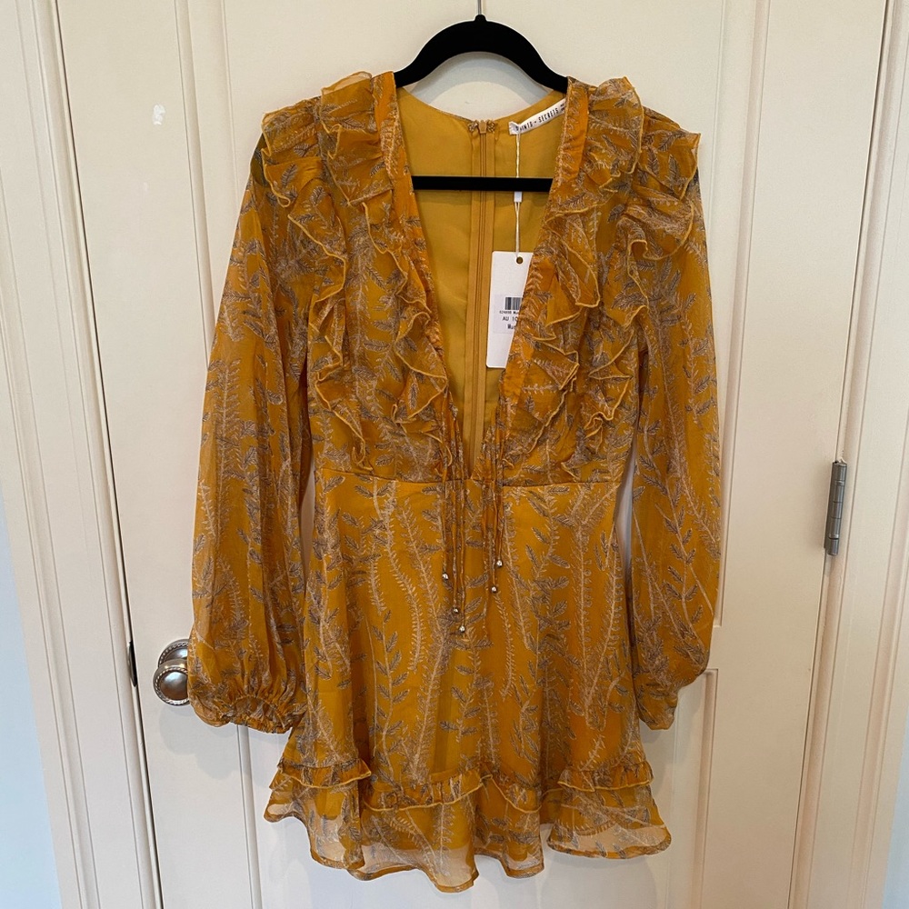 Saints + Secrets Mustard Boho Dress